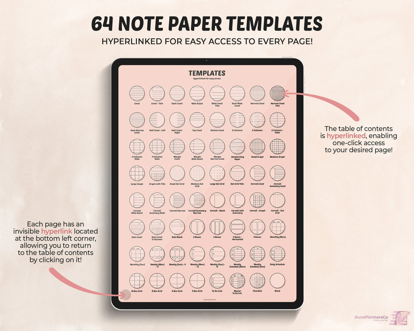Portrait Digital Student Notebook with Tabs