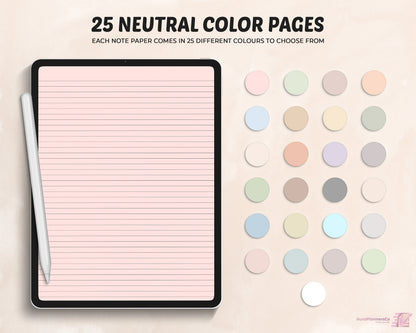 Portrait Digital Student Notebook with Tabs