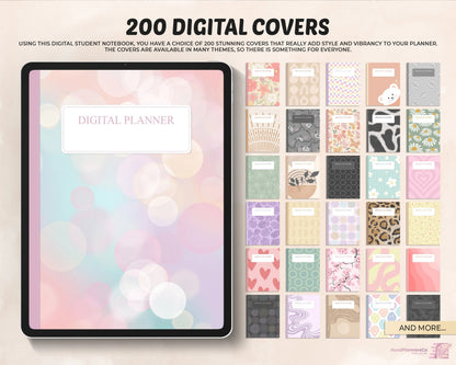 Portrait Digital Student Notebook with Tabs