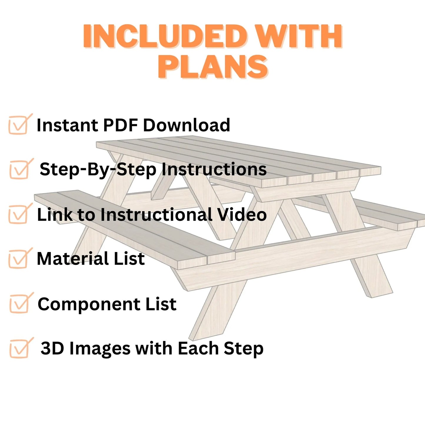 Picnic Table Plans Step-by-Step Instructions