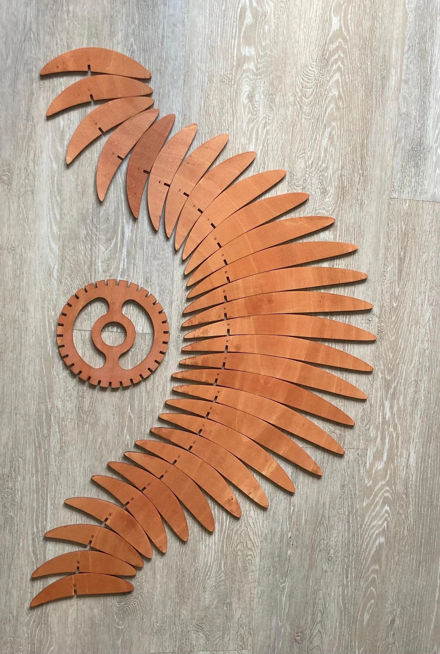 Handmade wooden scandinavian table lamp from Barcelona. Floor lamp