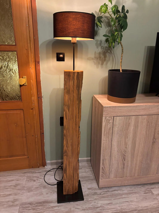 Rustic Larch Floor Lamp