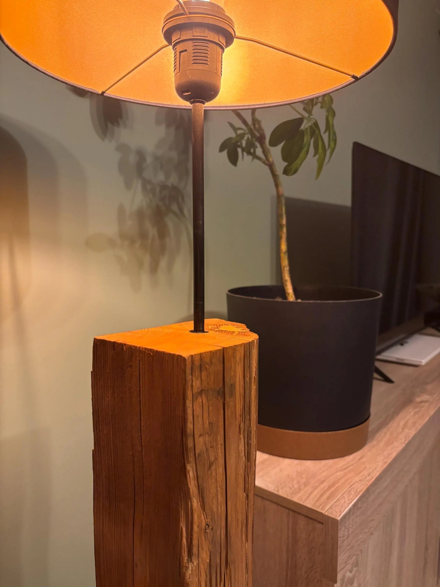 Rustic Larch Floor Lamp