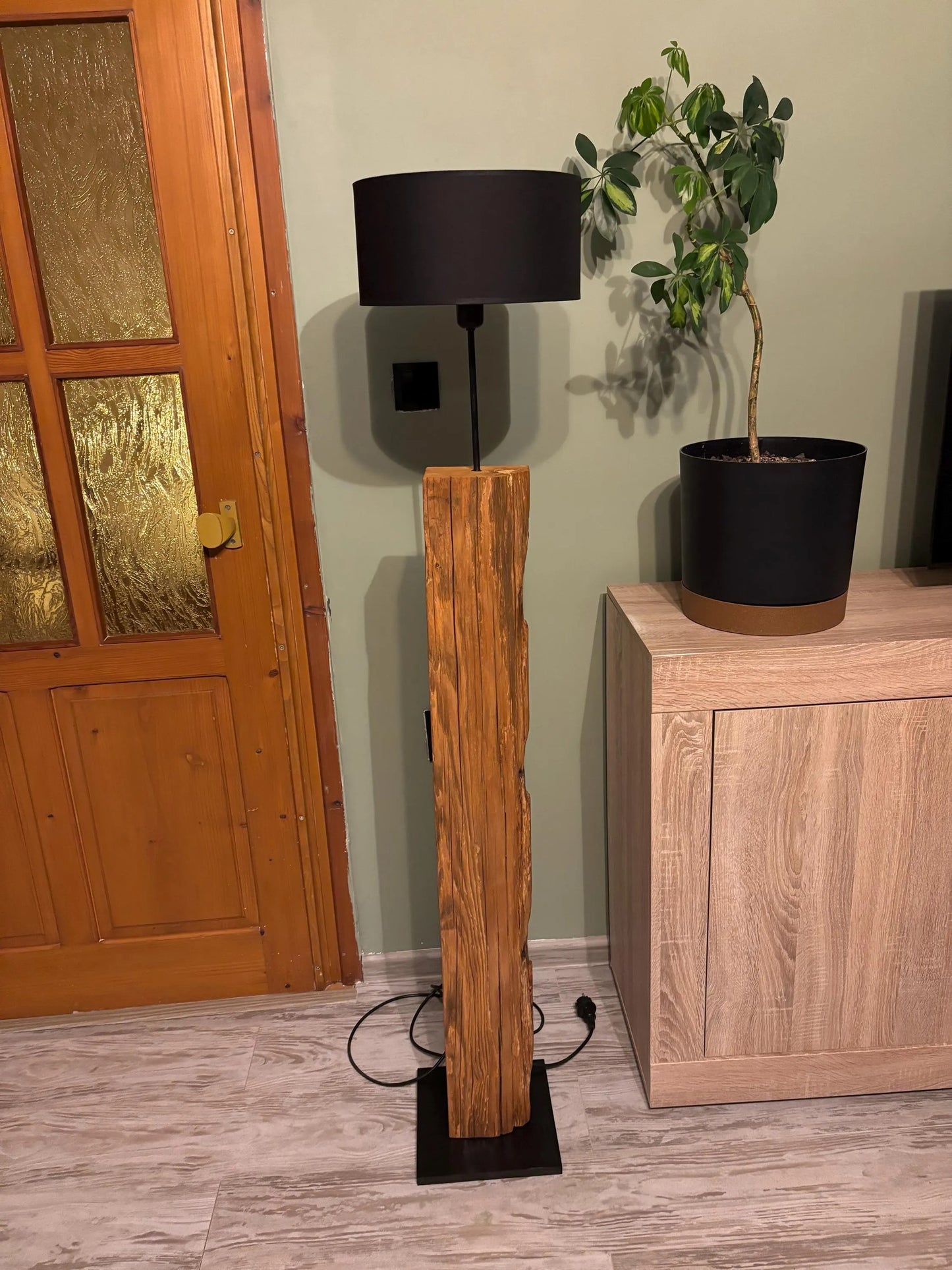 Rustic Larch Floor Lamp