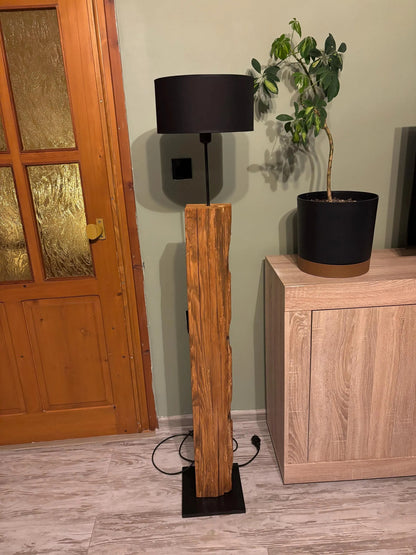 Rustic Larch Floor Lamp