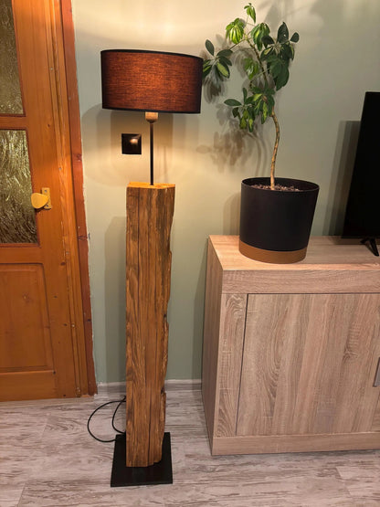 Rustic Larch Floor Lamp