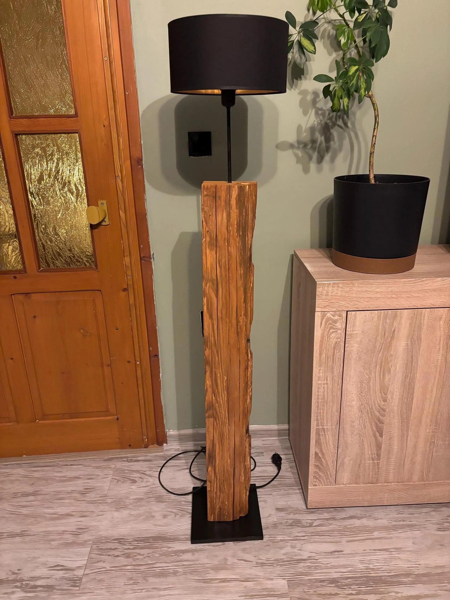 Rustic Larch Floor Lamp