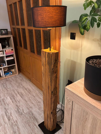 Rustic Larch Floor Lamp