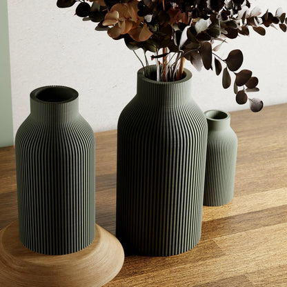 GREEN Vase "BOTTLE"