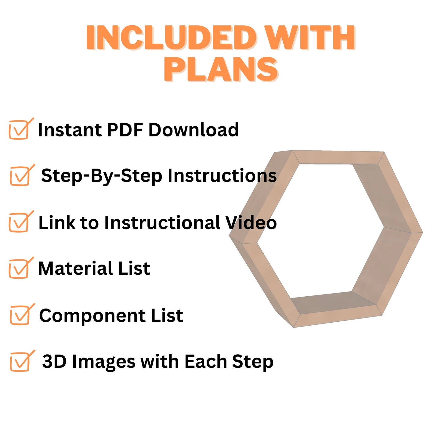 Hexagon Shelf Plans Step-by-Step Instructions