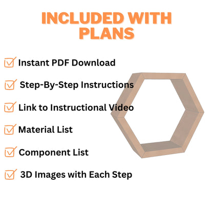 Hexagon Shelf Plans Step-by-Step Instructions